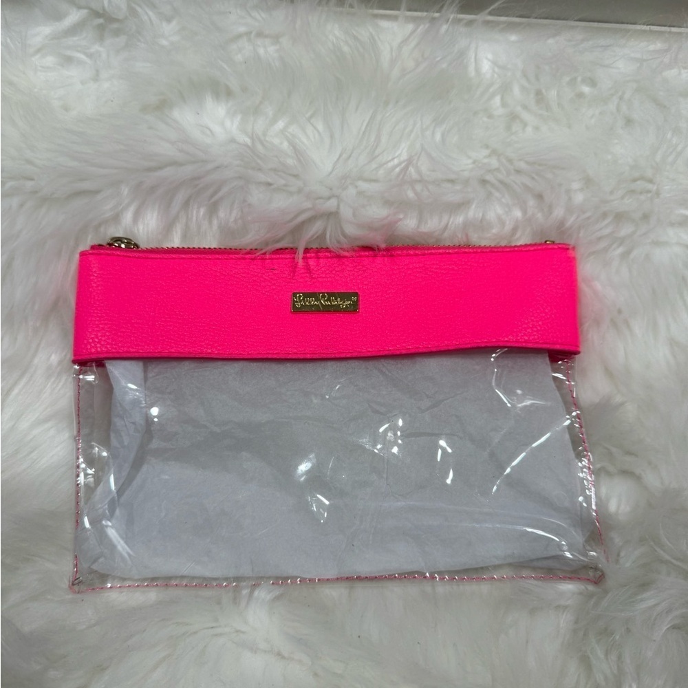 Lilly Pulitzer Neon Pink Clear bag